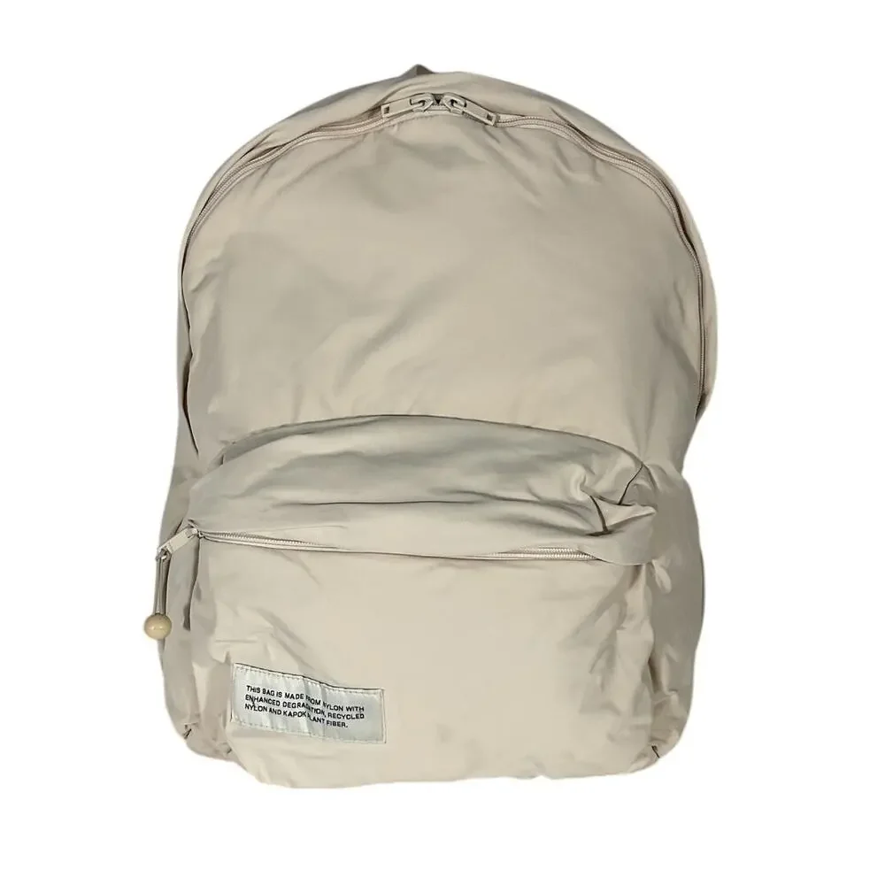 Pangaia Sleek Sand Nylon Padded Backpack